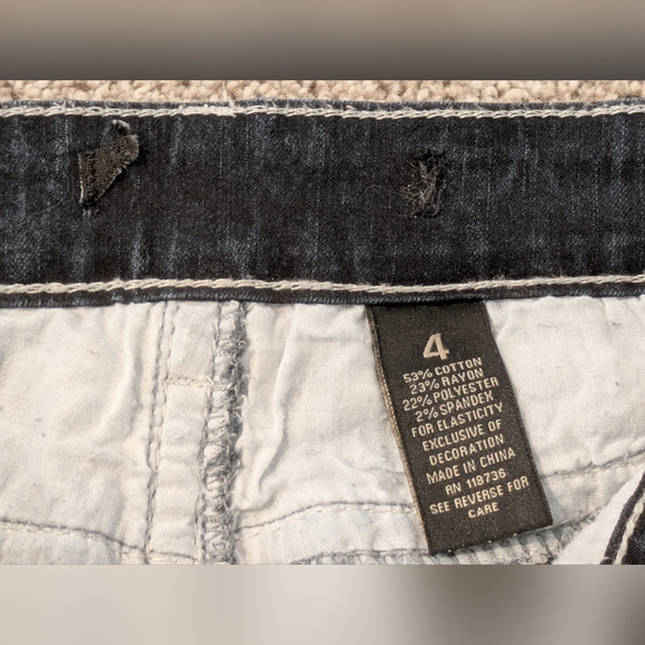 Women's Love Indigo Dark Wash Capris Denim Blue Jeans Stretch Sz: 4 Design Pants - Picture 9 of 14